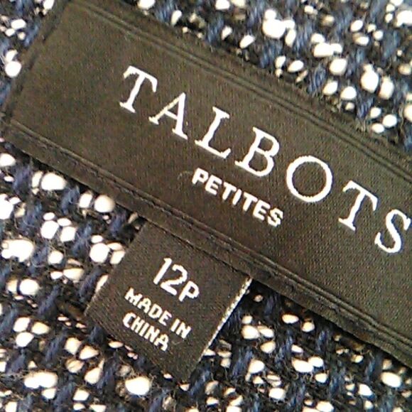 Talbots Tweed Jacket With Fringe Trim - Picture 10 of 13